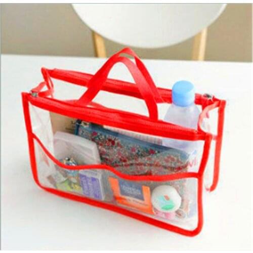 Waterproof Cosmetic Bag Women Transparent Portable Travel Organizer Toiletry Handbag Bath Wash Makeup Pouch