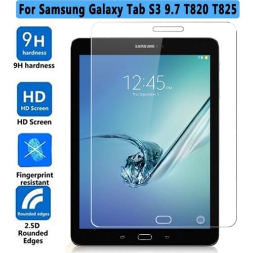 Tempered Glass for Samsung Galaxy Tab S3 9.7 SM-T820 SM-T825 T820 T825 Screeen Protector 0.3mm 9H HD Transparent Tablet Film