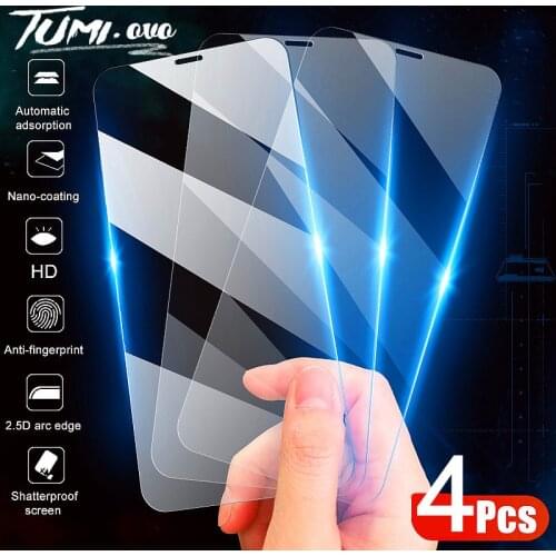 4-1Pcs Tempered Glass For iPhone SE 2020 SE2 Screen Protector Glass Film For iPhone 11 Pro Xs Max Xr X 8 7 6 6S PIus 5 5S Cover