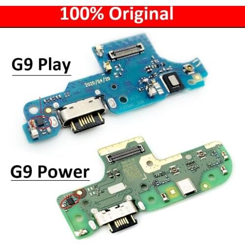 100% Original For Moto G9 Power / G9 Play USB Micro Charger Charging Port Dock Connector Microphone Board Flex Cable