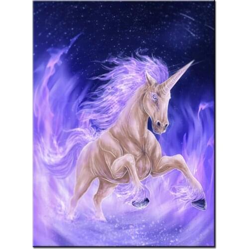 5d Diamond painting Purple Unicorns full Square Round Drill diamond mosaic diamond embroidery Handmade icon A2286