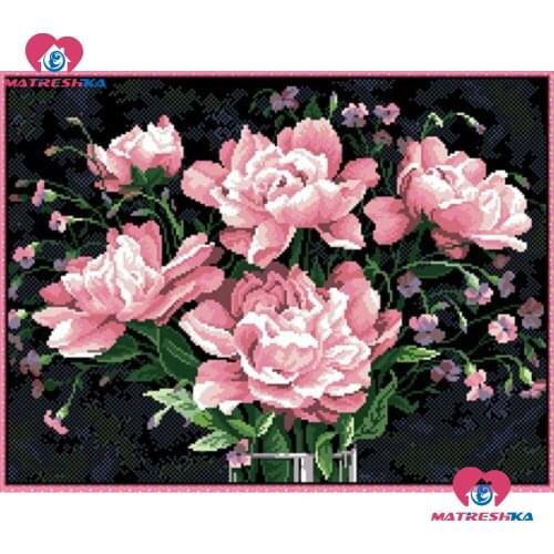68x51cm beadwork flowers beaded cross stitch patterns bead embroidery diy Painting Embroidery bead cross stitch embroidery