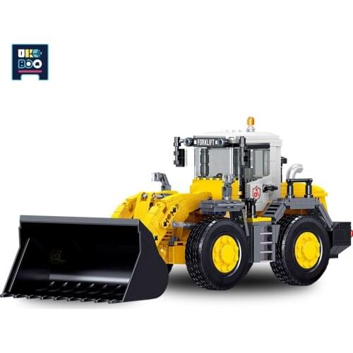732pcs High-Tech Engineering forklift Building Blocks City Construction Works Vehicle Bulldozer Car Bricks Toys Fof Children