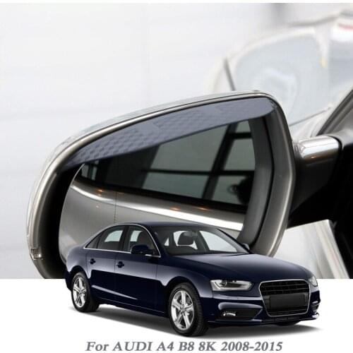 Car Rearview Mirror Rain Eyebrow Auto Shield Snow Guard Sun Side Visor Shade Protector For Audi A4 B8 8K 2008-2015 Car Accessory