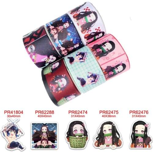 Free shipping 10 yards cartoon printed grosgrain ribbon 46302