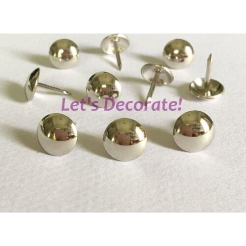 Free shipping 580pcs/lot 9.5mm Nickel Plated Home or Garden Decorative Tacks, Decorative Nails, Hobnail, Upholstery Nail