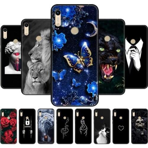 For huawei Y6s case 6.09 inch soft tpu silicon Phone cover protective back black tpu case
