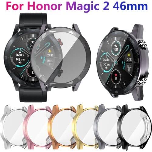Screen Protector Case for HUAWEI Honor Magic Watch 2 46mm Cover Anti-scratch Soft TPU Bumper Full Screen Protection Cover Cases