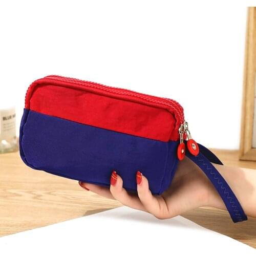 Lady Purses Women Wallets Coin Purse Pocket Female Clutch 3 Zippers Wallet ID Cards Holder Money Bags Notecase Pouch Billfold