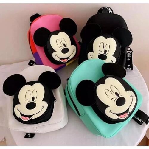 Disney Childrens Bag Mickey Mouse Fashion School Bag Anime Mickey Minnie Mouse Pattern Boy Girl Baby Kawaii Backpack Kids Gifts