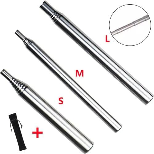 Outdoor Telescopic Pocket Bellows Survival Fire Camping Blowing Torch Fire Blowing Tube S/M/L With Storage Bag
