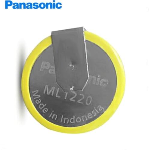 2pcs/lot Panasonic ML1220 3V Button Battery Lithium Batteries Cell with 2 Soldering Pins T6 for laptop motherboard ML1220-T6
