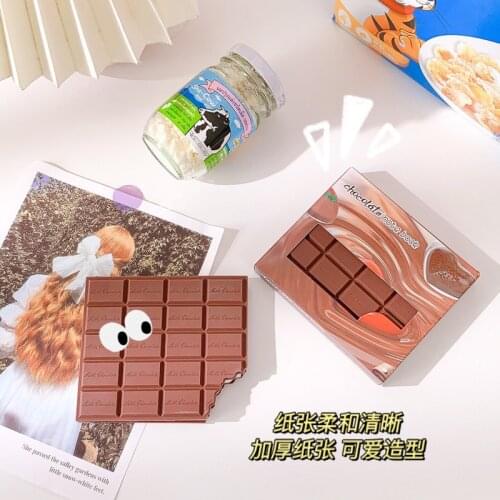 Cute Chocolate Shape Sticky Note Student Cartoon Cute Note Pad Can Tear Memo Small Notebook Portable Message Book stationery