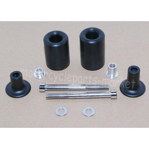 Motorcycle No Cut Black Racing Crash Pads Fairing Frame Protectors Slider Fit For Kawasaki Ninja ZX-6R ZX6R 2013-2014