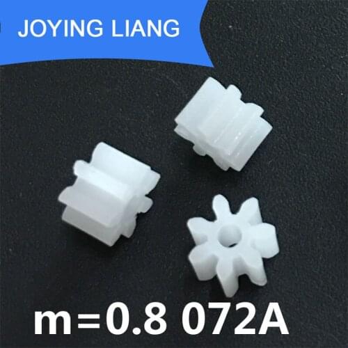 072A 0.8M Pinions Modulus 0.8 7-tooth Plastic Gear Motor Parts Toy Accessories Factory Wholesale 5000pcs/bag