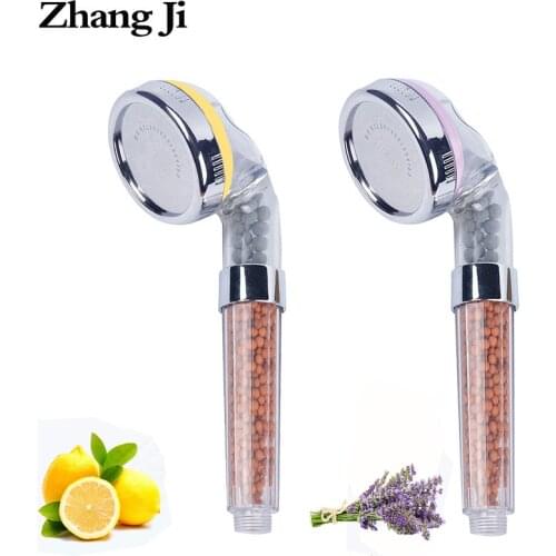 ZhangJi Fragrance SPA Anion Showerhead 8cm Vitamin C Filter Cartridge Lemon/Lavender Scent Skin care Handheld Perfume Showerhead