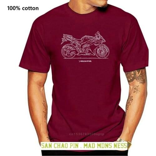 2019 Summer New Men Casual Brand Shirts Top Classic Japanese Motorcycle Fans Yzf-R1 2007 Inspired Motorcycle Art Design T-Shirt