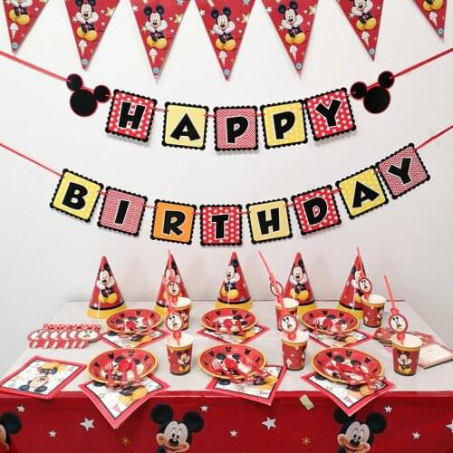 New cartoon Mickey Mouse party decoration kids birthday party supplies baby showersupplies