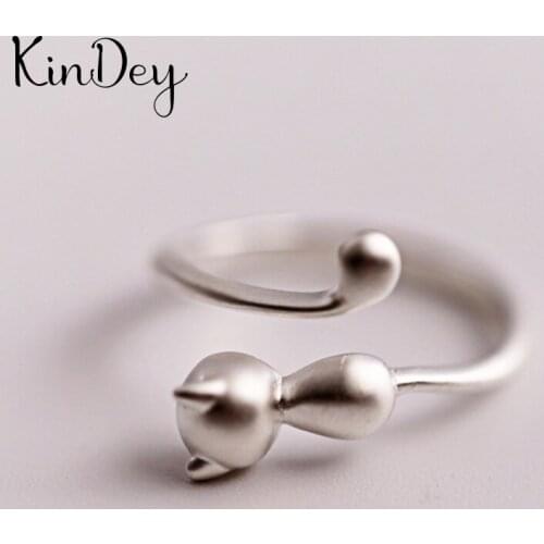 Kindey Bohemian Silver Color Cat Rings For Women Men Engagement Rings Girls Party Gifts Wedding Jewelry