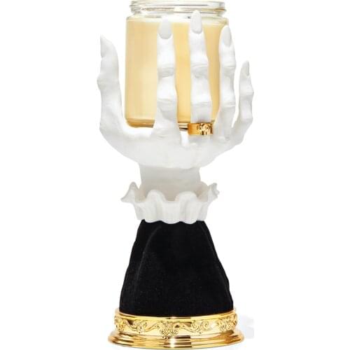 Halloween Candle Holder Candlestick Resin Candle Utensils Horror Decor Witch Hand Stand Single Wick Halloween Decorations Home