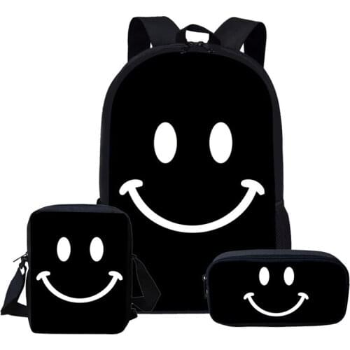 Smiley Face Custom Bag School Bags for Boys Girls Student Children School Backpack Satchel Kids Book Bag mochila