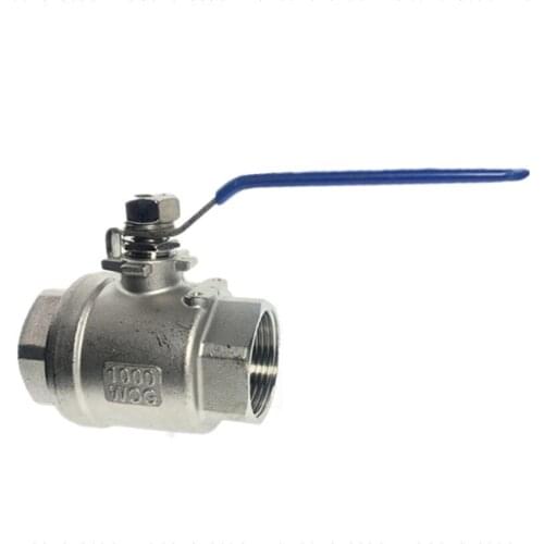 Female Straight Two-pieces Full Ports 304 Stainless Steel Ball Valve