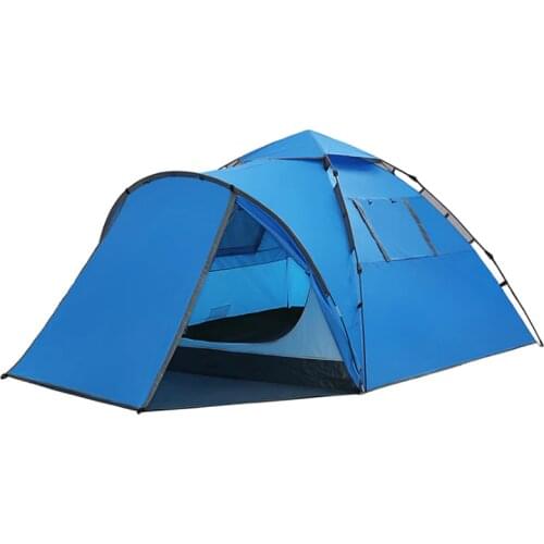 Outdoor supplies 3-4 people automatic double layer rainproof one room one hall family drive camping tent