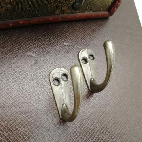 5PCS Single Prong Hook Mini Size Wall Mounted Retro Cloth Hanger for Coats Hats Towels Keys Clothes Door Hanger Home Decoration