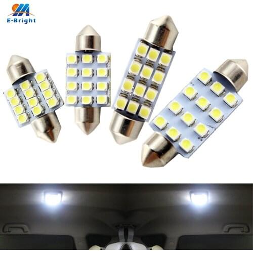 YM E-Bright 500PCS C5W Led 31mm 36mm 39mm 41mm 12 SMD 12 Leds 3528 Interior Reading Lights 1210 Festoon Dome Lamps Reading Light