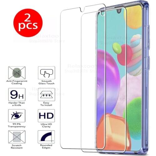 2pcs protective glass on for samsung a41 case screen protector for samsung galaxy a41 a415f a 41 41a glass safety Tempered film