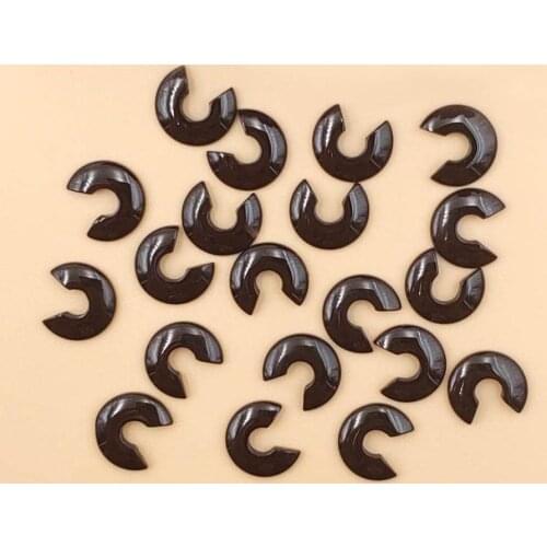 100pcs Natural Black Agate Stone Crescent Shape Cabochons CABs for Fashion Women Amulet Necklace Earrings DIY Jewelry Making