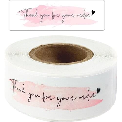 120Pcs Thank you for your order stickers 1x3 inch labels for envelope sealing for small business decor sticker stationery supply