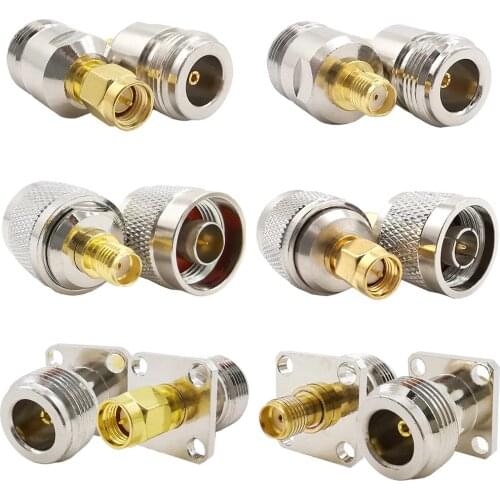 2Pcs SMA to N Adapter SMA Male Female to N Type Plug Jack RF Connectors N Male/Female to SMA Female/Male Wi-Fi Adaptor Connector