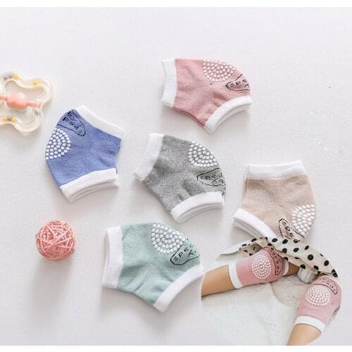 3 Pairs Baby Crawling Knee Pads Toddler Shatter-resistant Elbow Protector Dispensing Non-slip Soft for Baby Girl Boy Cotton