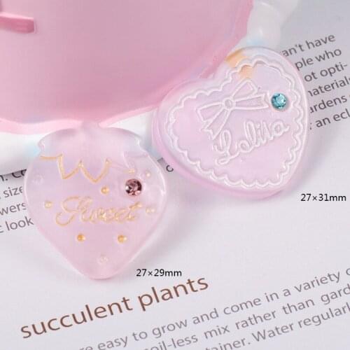 5Pcs/lot Charms Love Strawberry model tool for Slime Toys Children Addition Modeling Clay Polymer DIY Accessories for kids