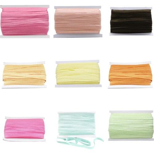 5Yards/lot 5/8" 16mm Elastic Ribbon Solid FOE Fold Over Elastics Spandex Sewing Trim DIY Garment Home Craft,5Yc18946