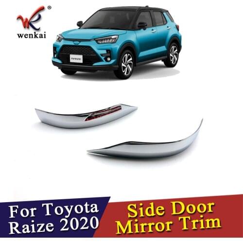 ABS Chrome Side Door Mirror Trim For Toyota Raize A200A/210A 2020 Rear View Wing Trim