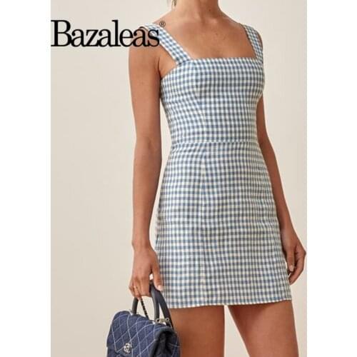 Модные платья в клетку Bazaleas China At AliExpress