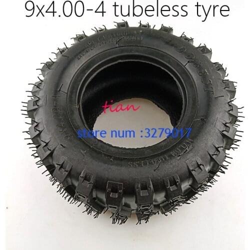 Free Shipping Good Quality 9X4.00-4 Tubeless TubeType Tire for Turf Rider Tread Tubeless Lawnmower Golf Go Cart