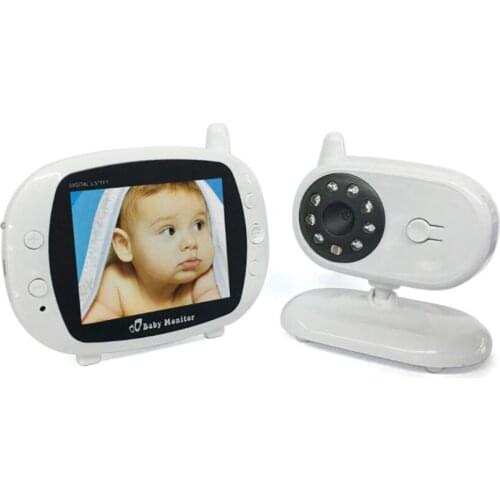 3.5 Inch Wireless Digital Baby Monitor, Night Vision, Lullaby, Temperature Monitoring, Two-way Talk, 300m Transmission Range