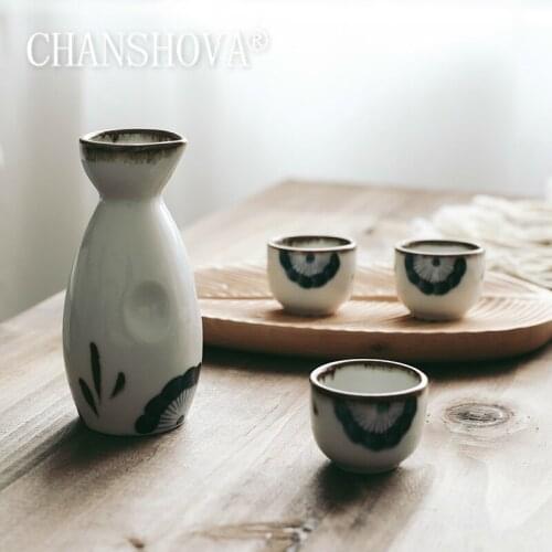 CHANSHOVA Chinese style Ceramic Handpainted Wine cup home bars shot glasses set Sake set teacup China Porcelain H359