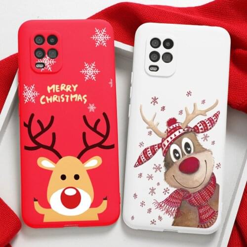 Christmas Cartoon Elk Case For Xiaomi Redmi Note 9s 8T 9 8 7 5 9A Mi 10T Note 10 9 SE A3 Lite 9T Poco F2 Pro X3 NFC Coque Gifts