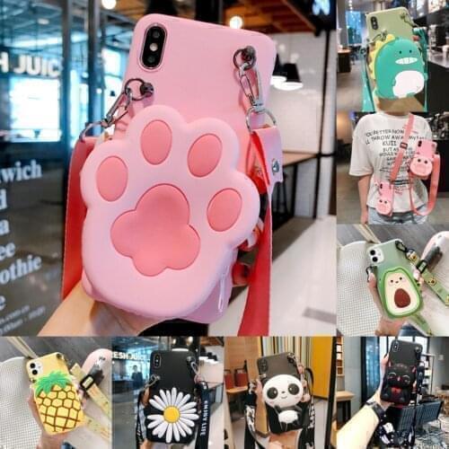 For Samsung Galaxy A7 A8 A9 A6 Plus J4 J6 J8 PLus A10 20s A20E M10 20 30 60s 80s Wallet Cat claws Soft TPU Case
