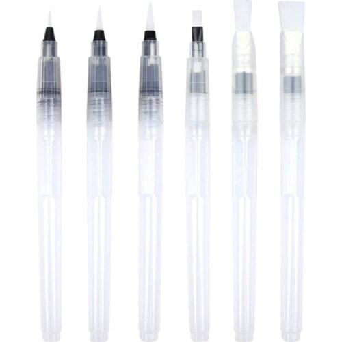Hot Sale 6pcs Water Color Brush Pen Soft Watercolor For Beginner Painting Drawing Art Supplies