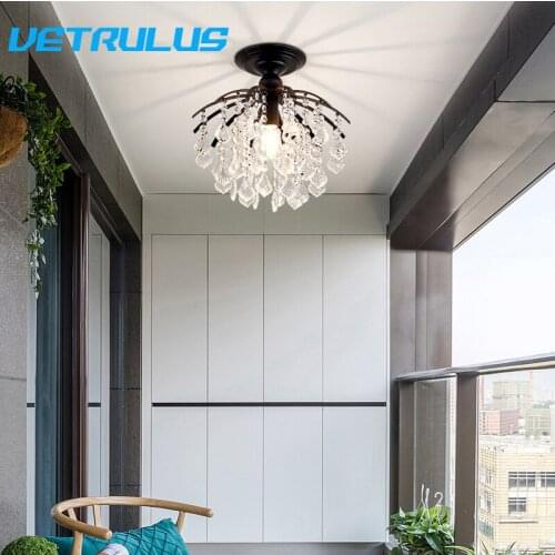 Nordic Crystal Led Ceiling Lamp For Living Room Bedroom Surface Mounted Plafonniers Modern Chandelier Led Ceiling Light Fixtures
