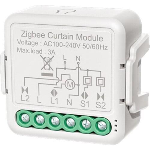 Tuya Smart Zigbee 3.0 Curtain Switch Module for Roller Shutter Blind Motor DIY Smart Home By Google Alexa Zigbee