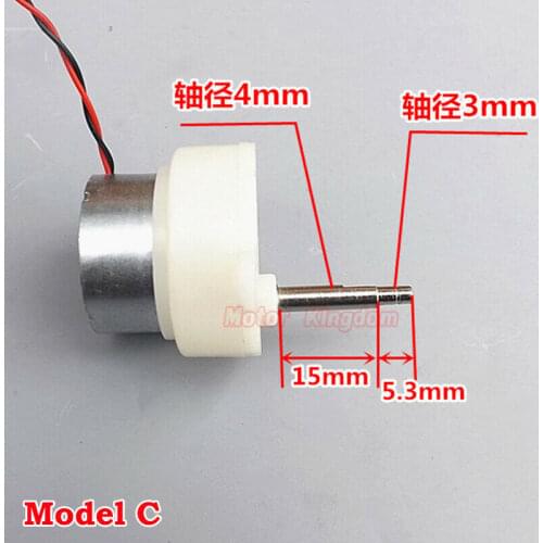 Micro 300 Gear Motor DC 3V-9V 6V 7RPM Slow Speed High Torque motor 32mm Gearbox Threaded shaft long shaft DIY Toy Model