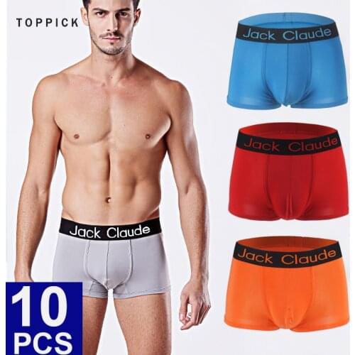 Plus Size 10pcs/lot Boxer Shorts Men Comfortable Underwear Men Soft male Underwear Boxer Homme Underpants Mens Underwear Lot