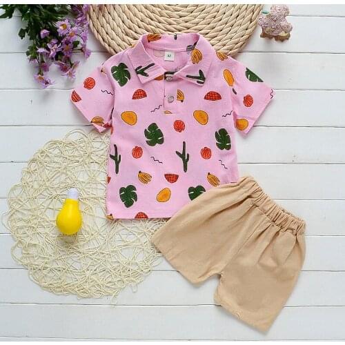 New Summer Baby Clothes Suit Children Fashion Boy Girls Cartoon T-Shirt Shorts 2Pcs Toddler Casual Clothing Set Kids Tracksuits