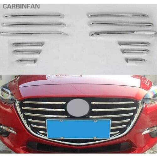 Front Grille Trim Car exterior decorative accessories Racing Grills For Mazda 3 Axela 2017 Car Chromium Styling Trim P250